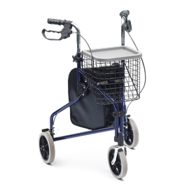 Steel Tri-Walker with Bag, Basket & Tray
