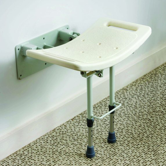 Wall Mounted Shower Seat with Drop Down Legs - Image 2
