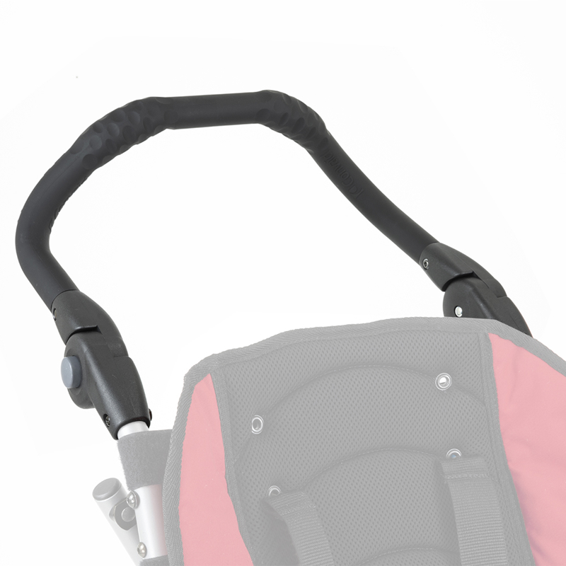 One-piece, height-adjustable push handle