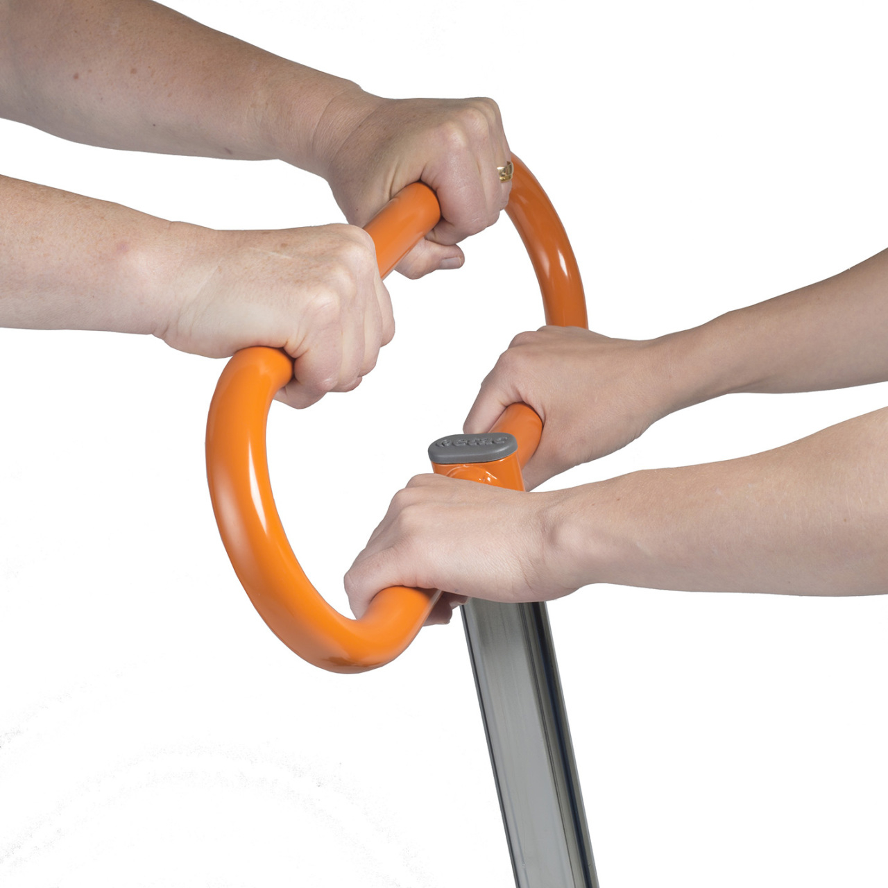 Contrasting coloured handle