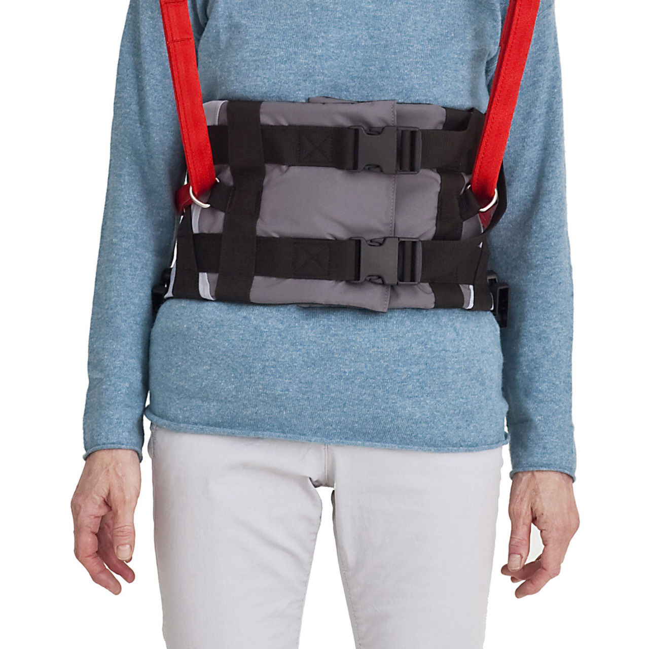 Double buckled wide body support